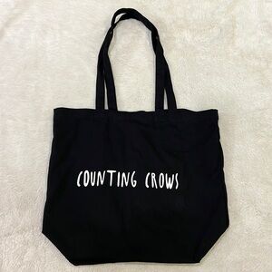 Counting Crows Black Canvas Tote Bag